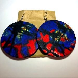 Wax print handmade African earrings